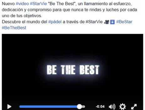 El vídeo Be the best supera las 600.000 reproducciones en Facebook