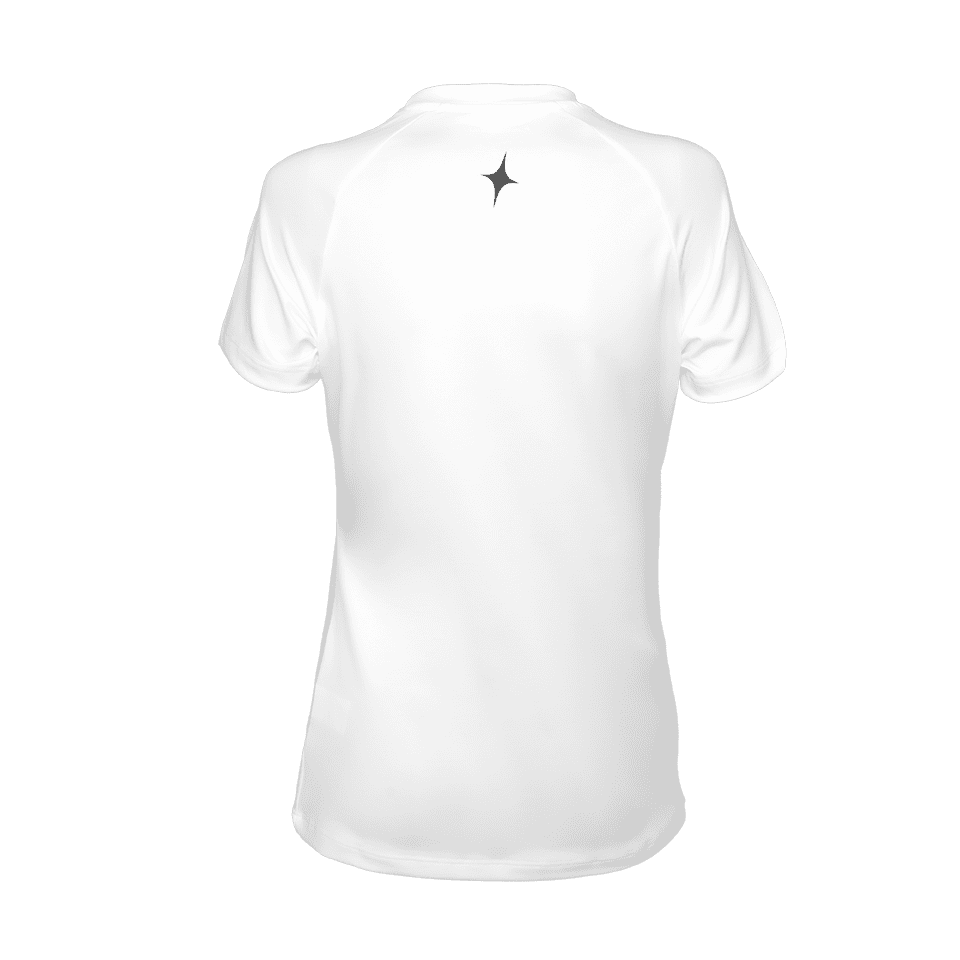Camiseta blanca pádel mujer back