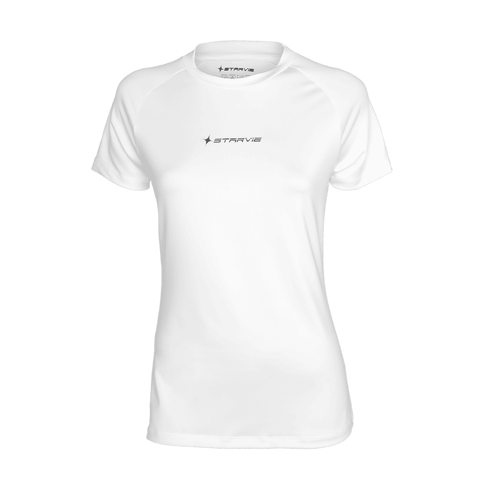 Camiseta blanca pádel mujer front