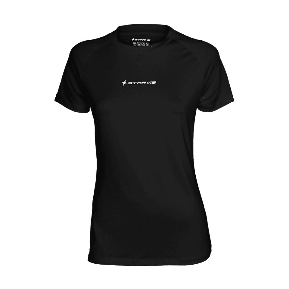 Camiseta negra pádel mujer